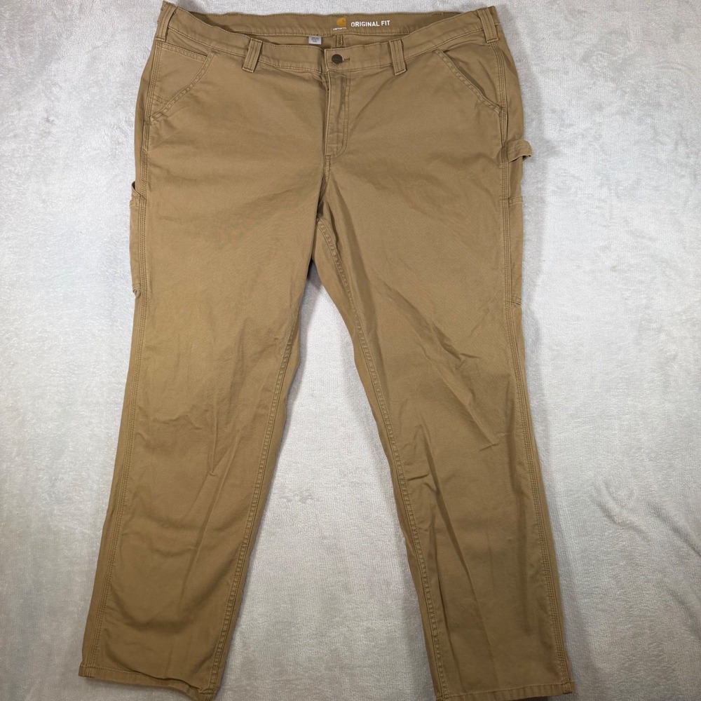 Carhartt Original Fit Canvas Work Pants Tan Brown 20W Regular 102080 257 Fall 19